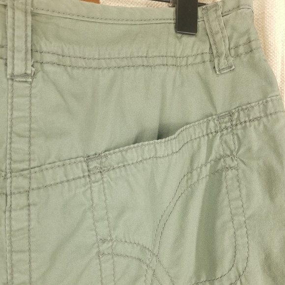 Faded Glory 100% cotton Khaki Natural Green Mini Skirt - Picture 6 of 7